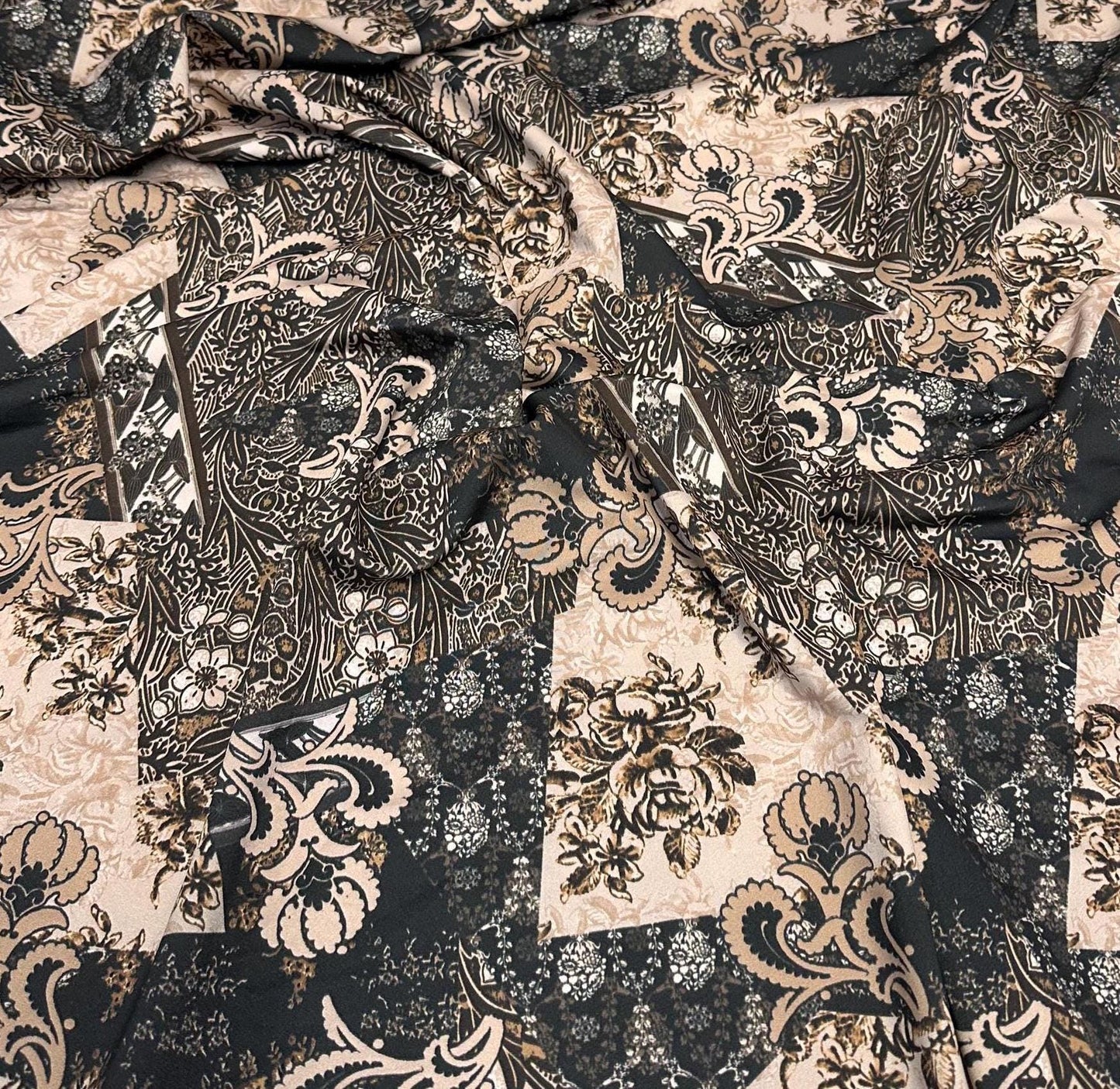 4 Way Stretch Assorted Print Nylon Spandex Fabric By The Yard Tricot Swim Wear Bikini Active Wear Geometric Versace Paisley Print