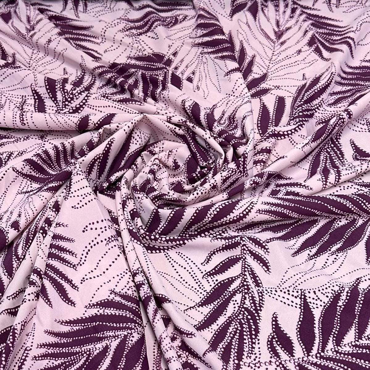 4 Way Stretch Assorted Print Nylon Spandex Fabric By The Yard Tricot Swim Wear Bikini Active wear Tropical Palm Floral