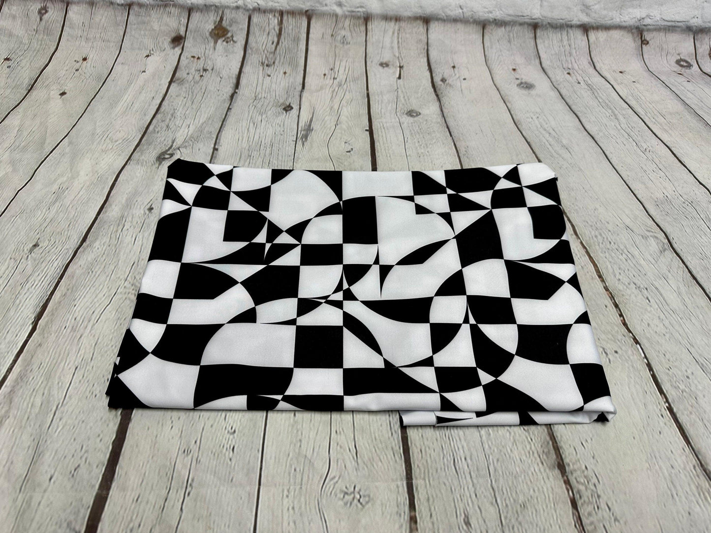 4 Way Stretch Print Nylon Spandex Fabric By The Yard Tricot Swim Wear Bikini Active Wear Abstract Check Hazy Print 280 GSM