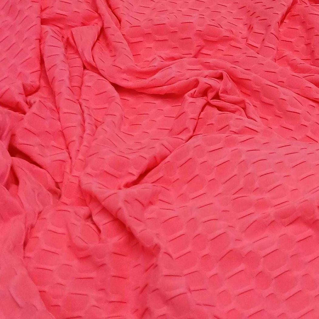 4-Way Stretch Honeycomb Knit Fabrix for Tik Tok Leggings, Work Out Gear, Biker Shorts, Swimwear Fabric By The Yard Bright Colors #4