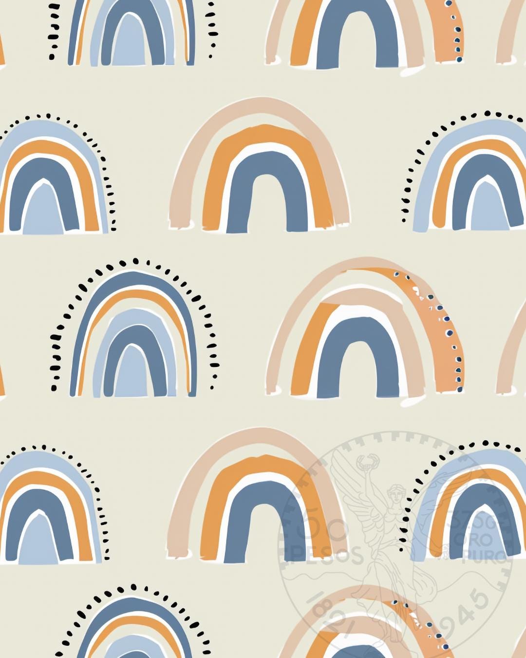 French Terry Spandex 2 Way Stretch Terry Knit Poly Spandex Rainbow PrintPrint