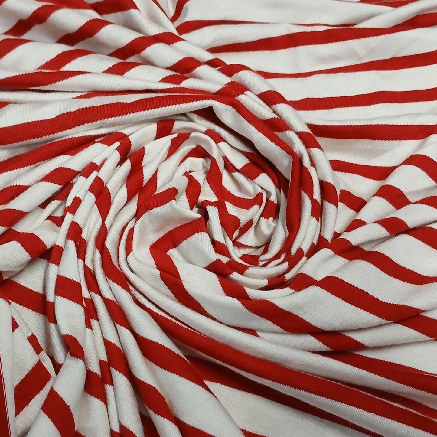 GREAT DEAL Rayon Spandex Jersey Knit Ivory Red Fabric By The Yard 220GSM Red