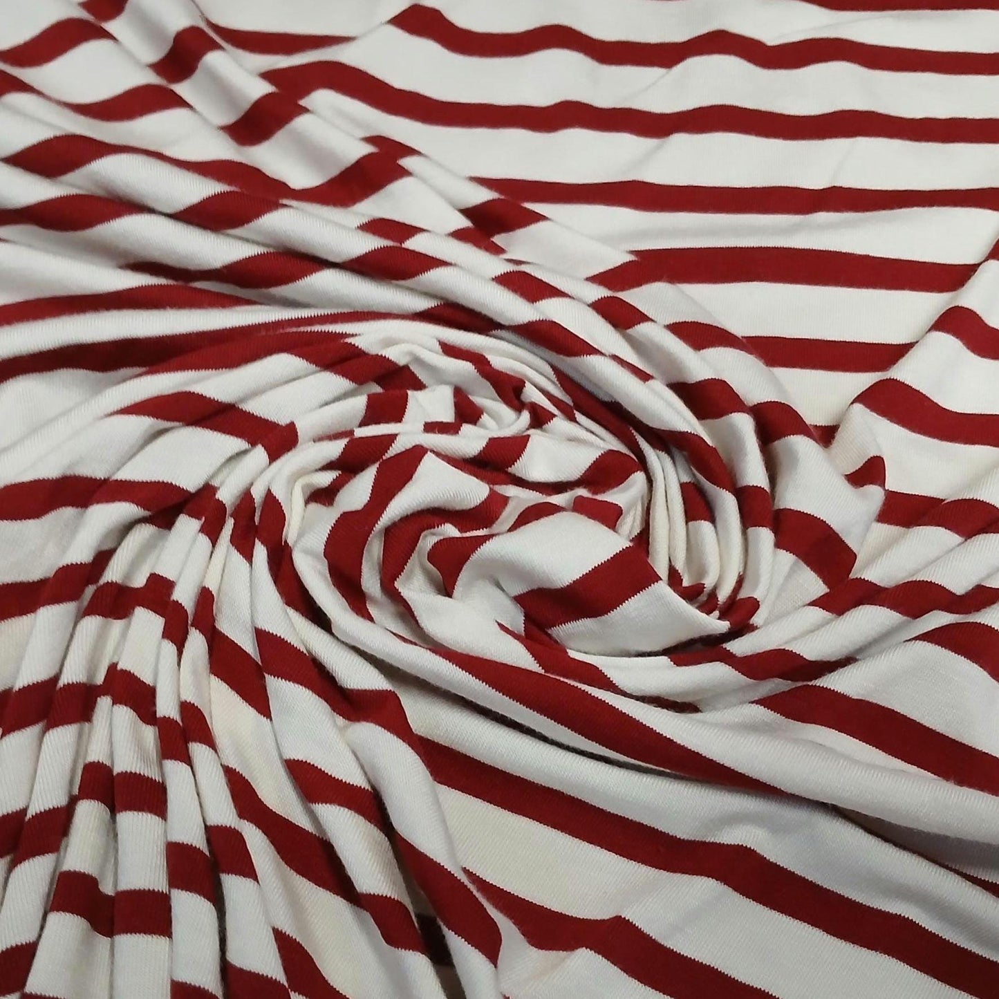 GREAT DEAL Rayon Spandex Jersey Knit Ivory Burgundy Fabric By The Yard 220GSM Burgundy