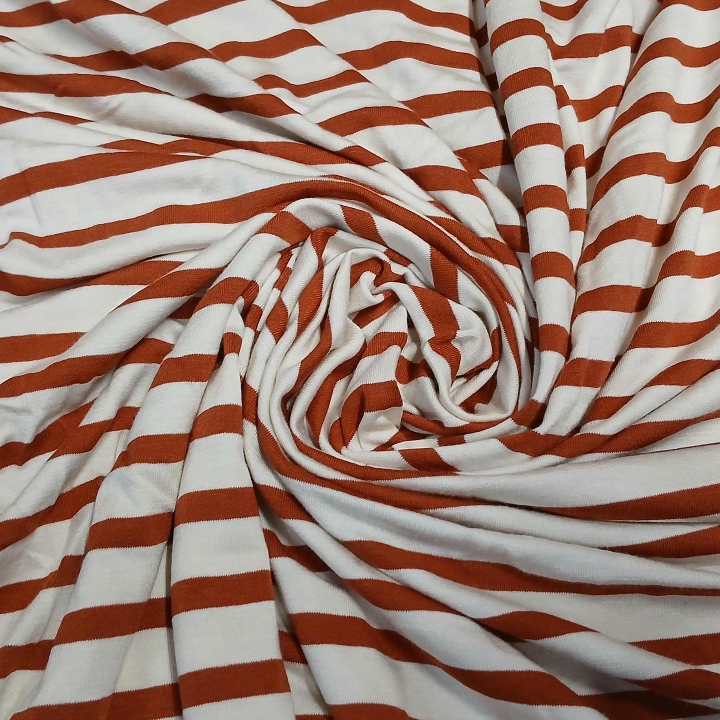 GREAT DEAL Rayon Spandex Jersey Knit Ivory Rust Fabric By The Yard 220GSM Rust