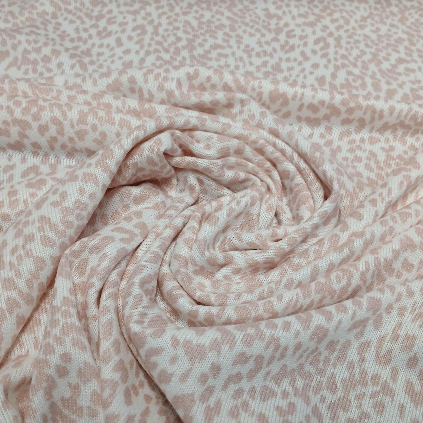 Premium Sweater Knit Mini Leaopard Animal Print Pink Cheetah Fabric By The Yard | 180 GSM Open Weave