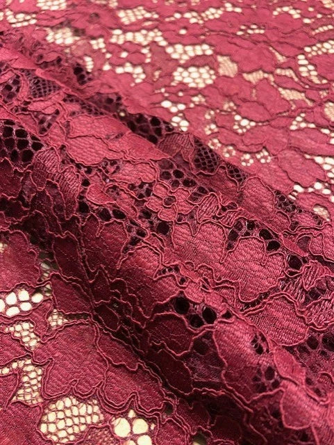 Burgundy Stretch Lace