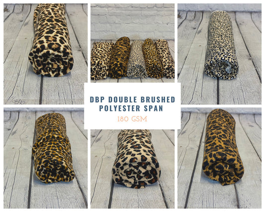 DBP Leopard Cheetah Animal Print Fabric By The Yard Double Brush Poly Print Soft Butter Fabric