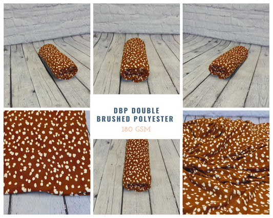 DBP Double Brushed Poly Spandex Polka Dot Groovy 70s Print Funky Fabric By The Yard