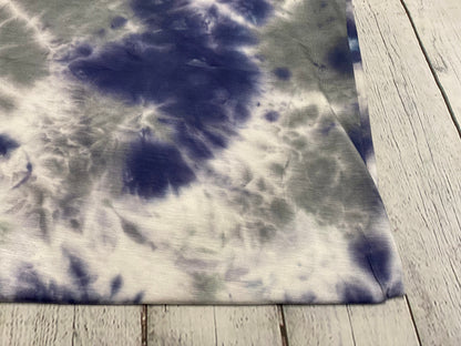 Bamboo Spandex Denim  Tie Dye Print Fabric by The Yard