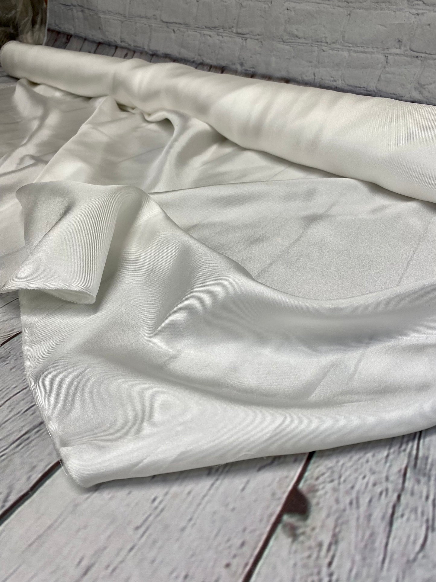 100% Silk Twill Fabric By The Yard Off White 45 inch