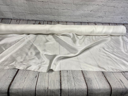 100% Silk Twill Fabric By The Yard Off White 45 inch