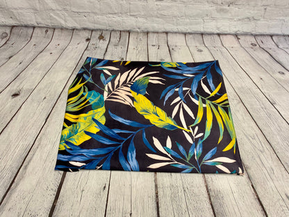 4 Way Stretch Assorted Print Nylon Spandex Fabric By The Yard Tricot Swim Wear Bikini Active Wear Blue Yellow Tropical Floral Print 280 GSM