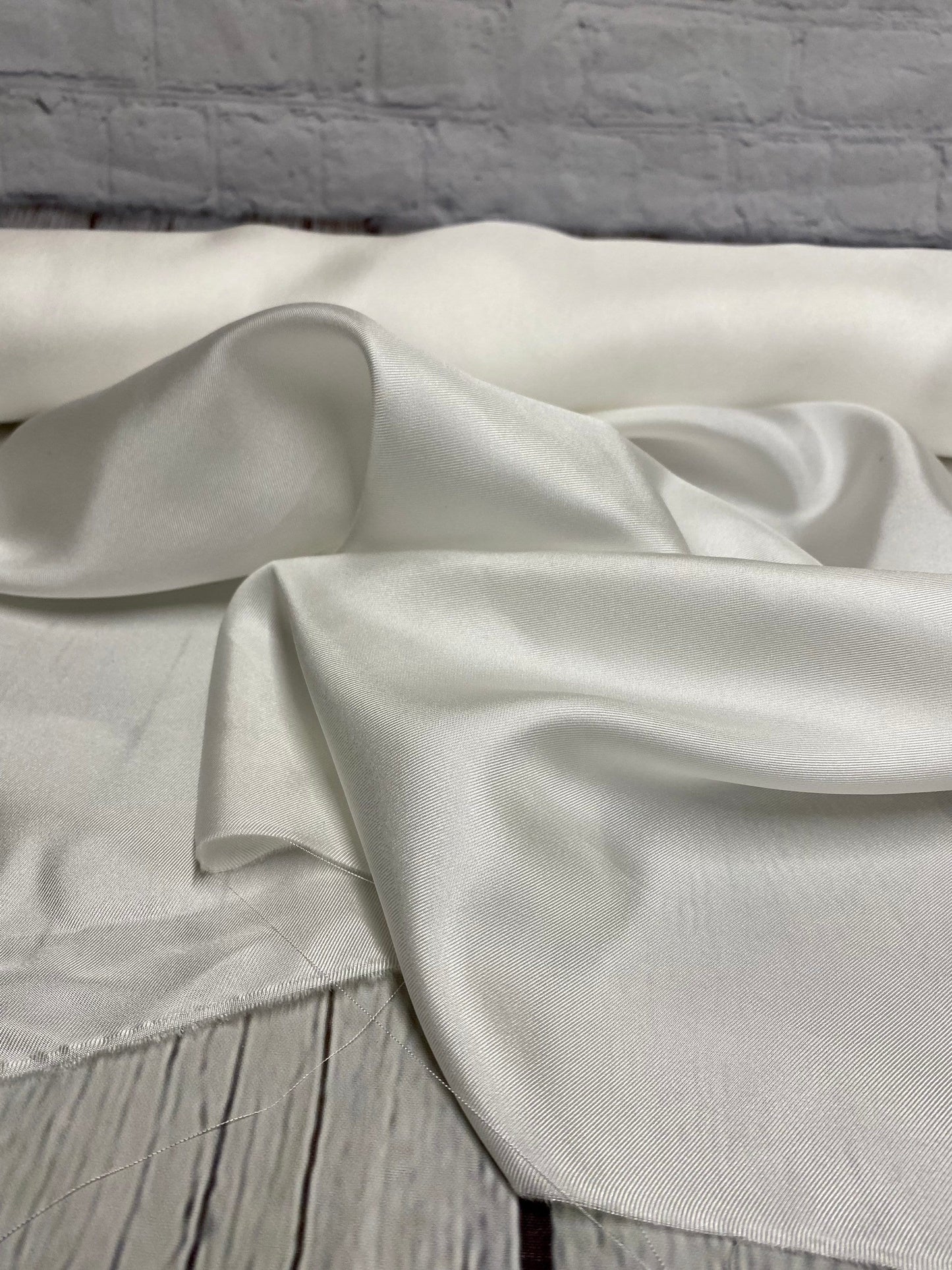 100% Silk Twill Fabric By The Yard Off White 45 inch