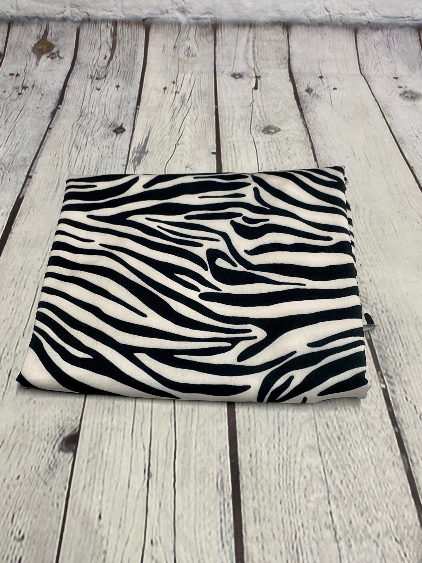 4 Way Stretch Print Nylon Spandex Fabric By The Yard Tricot Swim Wear Bikini Active Wear Black White  Zebra Animal  Print 280 GSM