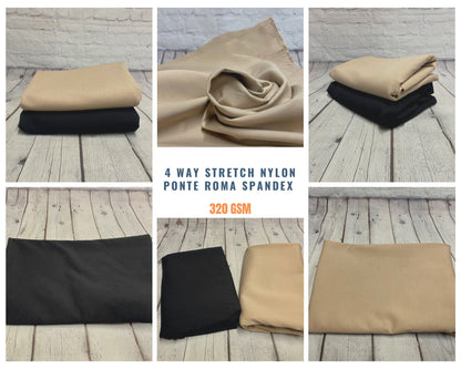 4 way Stretch Heavy Weight Nylon Ponte Roma Knit