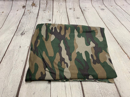 DBP Double Brushed Poly Spandex Camouflage Army Camo Print Fabric By The Yard