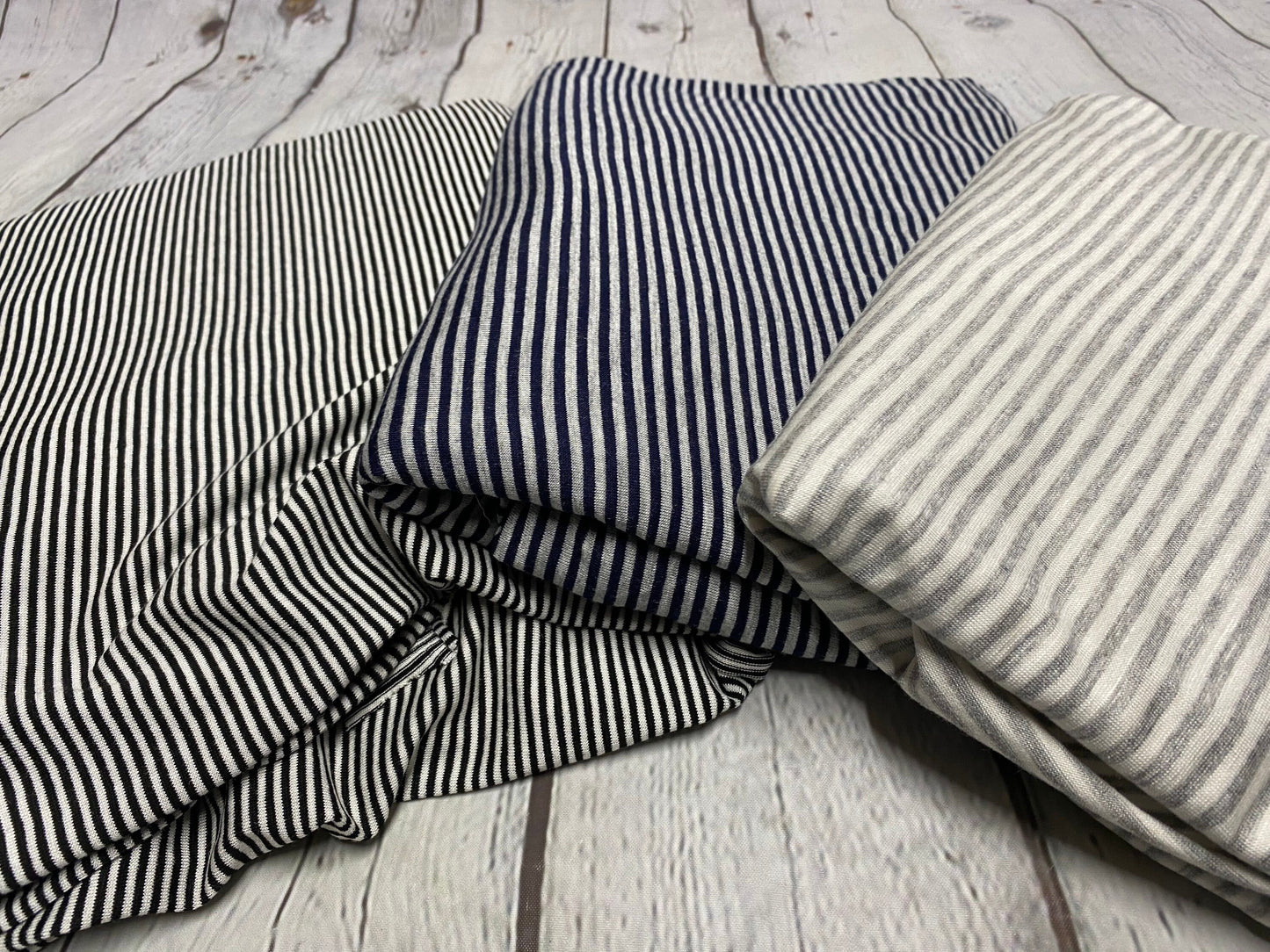 Weekly Bundle 3 Yards Rayon Spandex Stripe (1 Yard piece) Fabric By The Yard 200 GSM