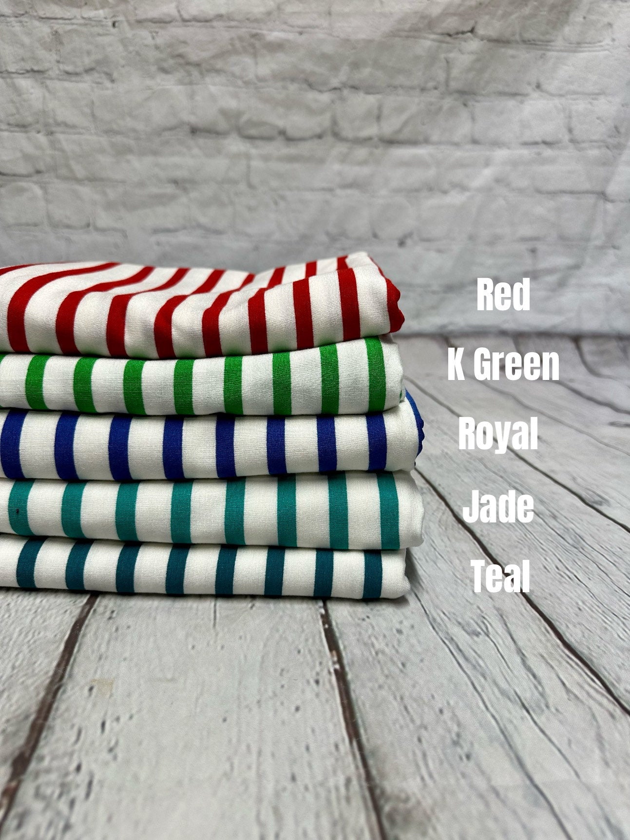 Bamboo Spandex Jersey Knit Stripes Fabric By The Yard 220GSM