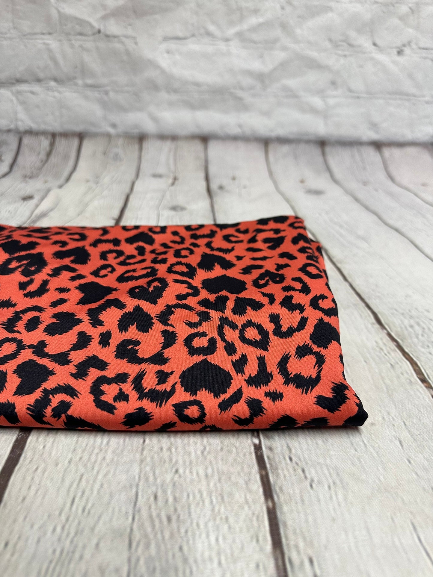 4 Way Stretch Print Nylon Spandex Fabric By The Yard Tricot Swim Wear Bikini Active Wear Leopard Animal Print 280 GSM