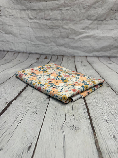 4 Way Stretch Print Nylon Spandex Fabric By The Yard Tricot Swim Wear Bikini Active Tan Boho Multi Color Floral 70s Retro Vintage 280 GSM