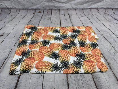 4 Way Stretch Assorted Print Nylon Spandex Fabric By The Yard Tricot Swim Wear Bikini Active  Tropical Fruit Pineapple  240 GSM