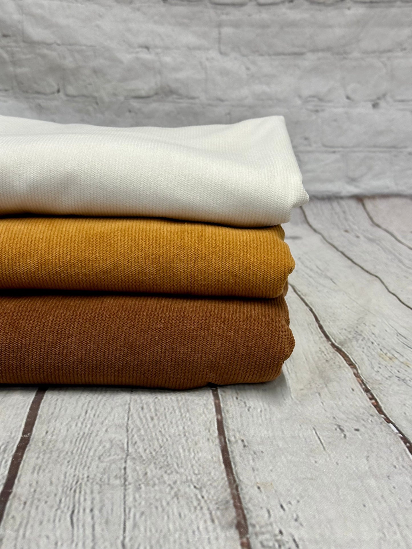 2 Way Stretch Corduroy Print Fabric By The Yard Polyester Solid Fall Fabric