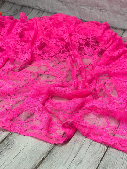 Neon Stretch Lace Nylon Spandex Neon Color Lace Spandex