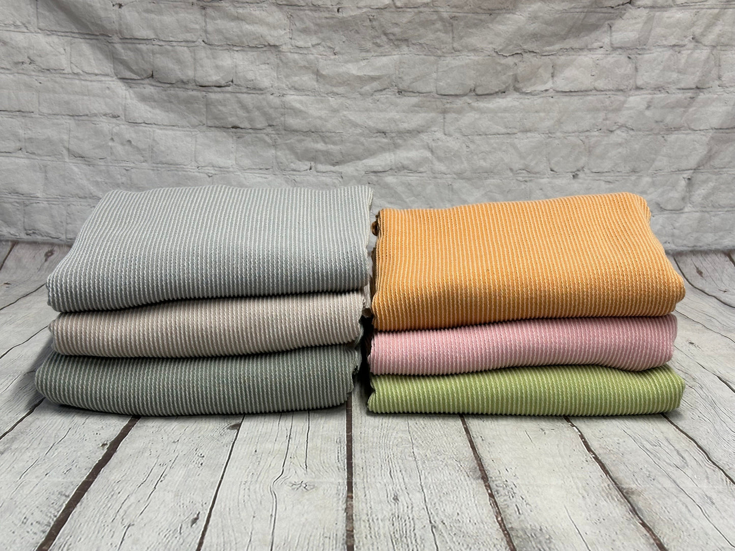 NEW COLORS! Dusty Light Color Rib Wave Knit Spandex Fabric By The Yard Cable Knit Spandex Texture Knit
