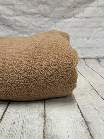 Teddy Plush  Fuffy Curled Sherpa Fabric By The Yard