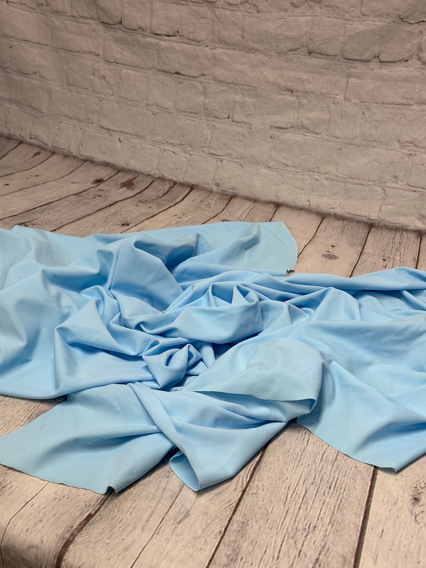 Nylon Spandex Tricot Solid Swimwear Activewear Fabric  By The Yard Light Blue Shades Hue