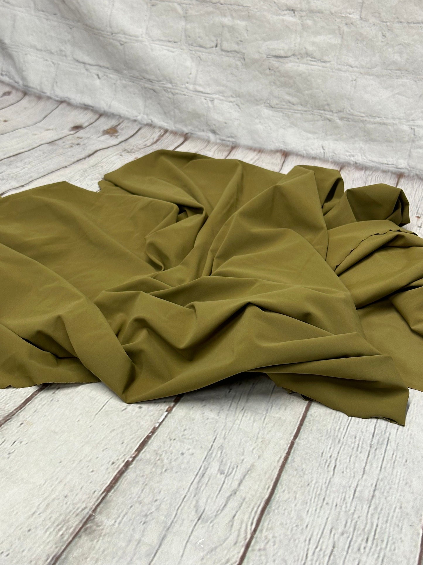 Nylon Spandex Tricot Solid Swimwear Activewear Fabric  By The Yard  Olive Color Hue