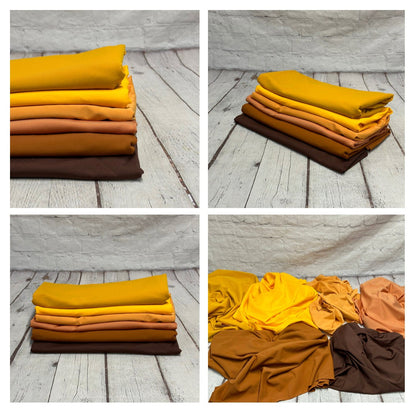 Nylon Spandex Tricot Solid Swimwear Activewear Fabric  By The Yard Dark Yellow Mustard Hues