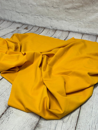 Nylon Spandex Tricot Solid Swimwear Activewear Fabric  By The Yard Dark Yellow Mustard Hues