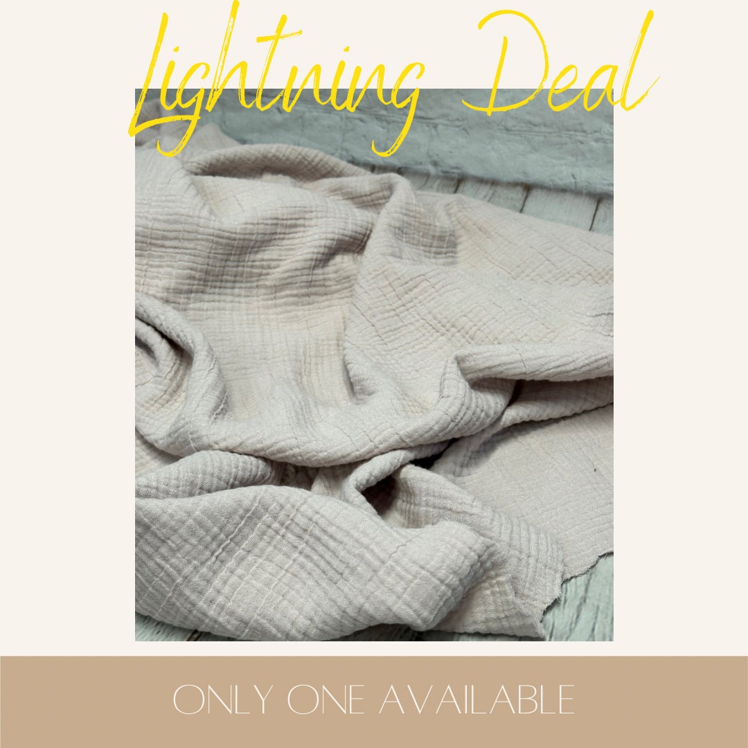 Daily Lightning Deal ! 1 Yard Heavy Double Cotton Gauze Sample Sale Bargain Deal