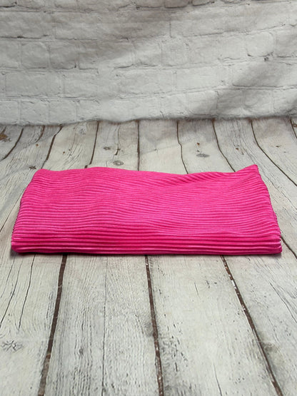 New Item! Polyester Crinkled Accordion Pleaded Hot Pink Polyester Fabric By the Yard