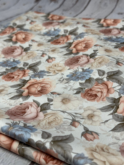 4 Way Stretch Print Spandex Fabric By The Yard Tricot Swim Wear Bikini Multicolor Rose Floral Flower 280 GSM