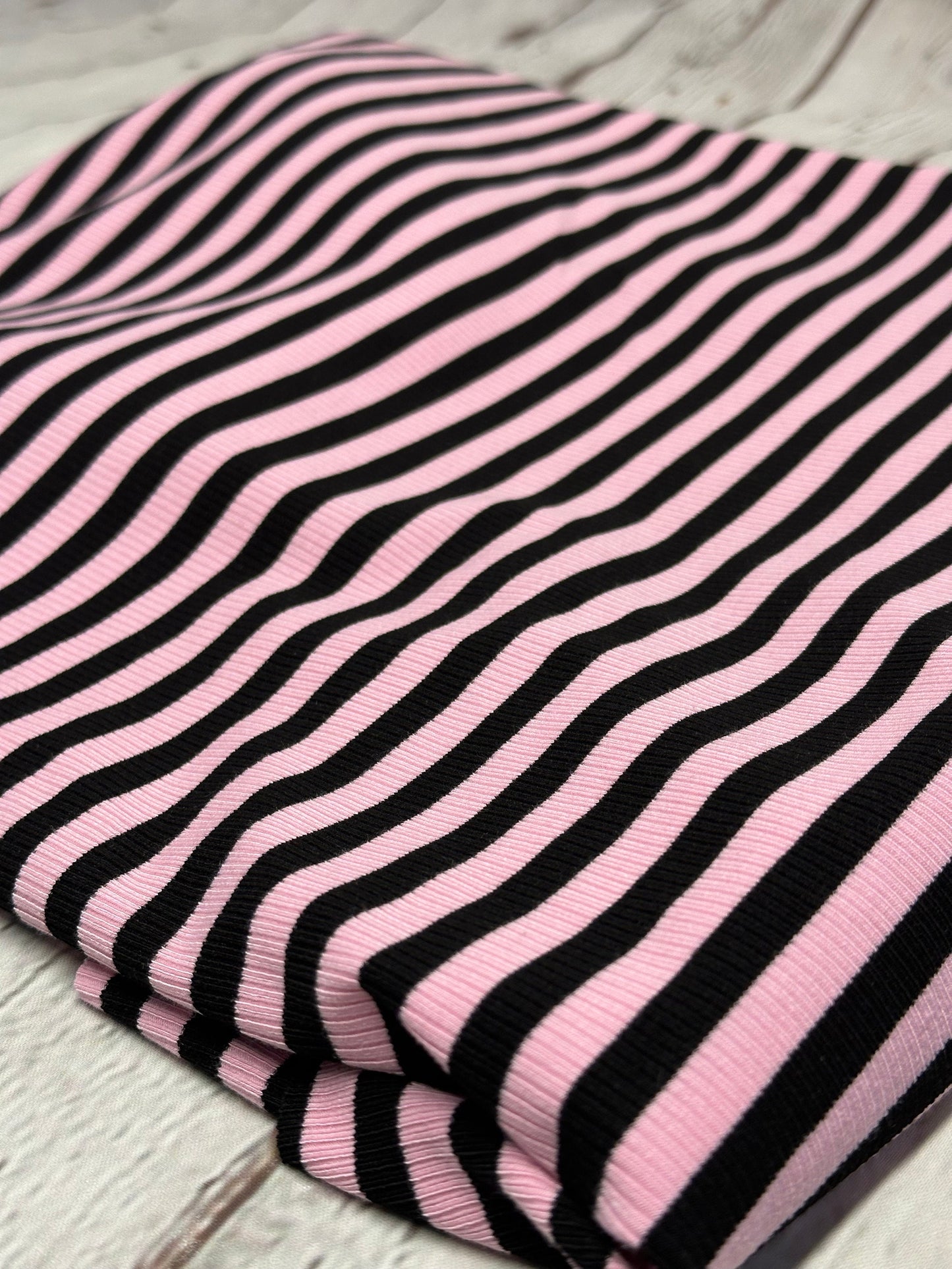 DBP 4x2 Rib Knit Stripe Polyester Fabric By The Yard