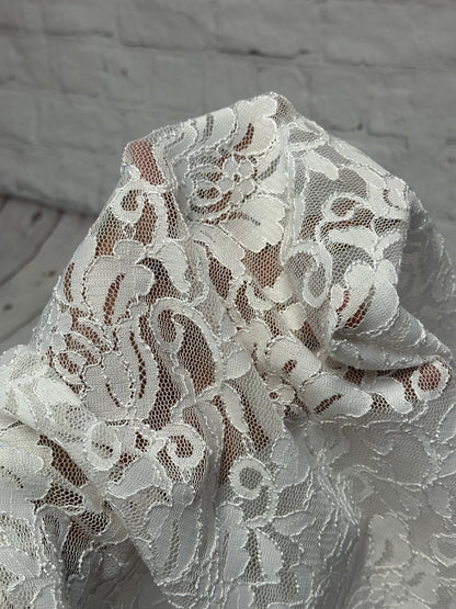 Texture Embroidered Raised Stretch Lace Nylon Spandex Lace Spandex