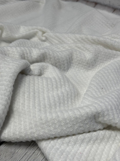 New colors! Soft Pastel Colors Soft Brushed Waffle Sweater Knit Fabric By The Yard Fuzzy Thermal