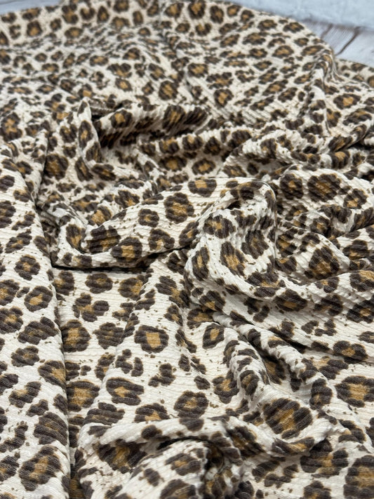 NEW PRINT! Animal Leopard Cheetah Texture Street  Rib Wave Knit Spandex Fabric By The Yard Urban Rib Cable Knit Spandex Texture Knit