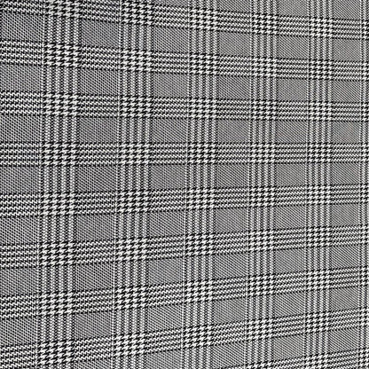 2 Way Stretch Double Knit Houndstooth Polyester Spandex Fabric By The Yard Grey Black