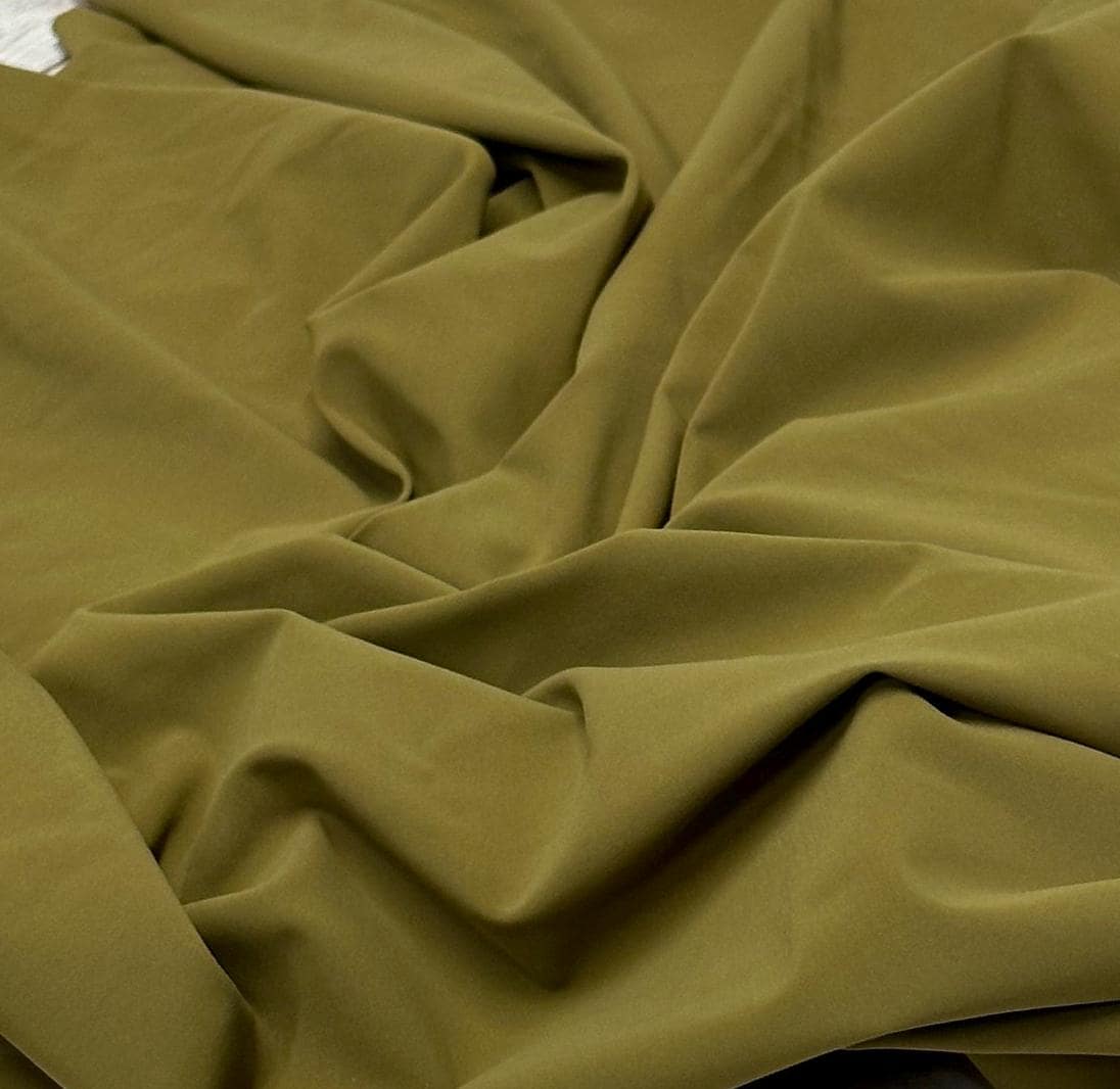 Nylon Spandex Tricot Solid Swimwear Activewear Fabric  By The Yard  Olive Color Hue