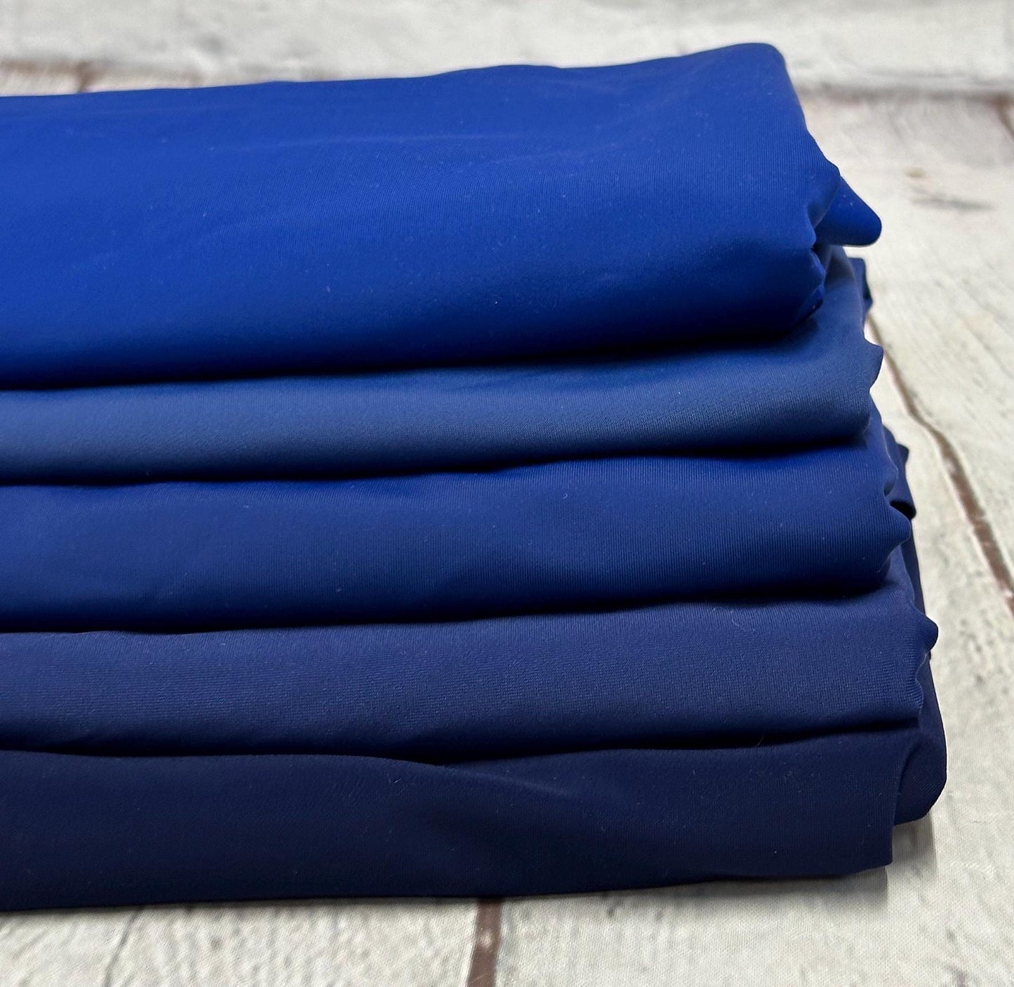 Nylon Spandex Tricot Solid Swimwear Activewear Fabric  By The Yard Dark Blue Shades Hue