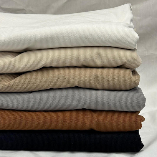 2 Way Stretch Corduroy Fabric By The Yard Polyester Solid Fall Fabric Neutral Colors