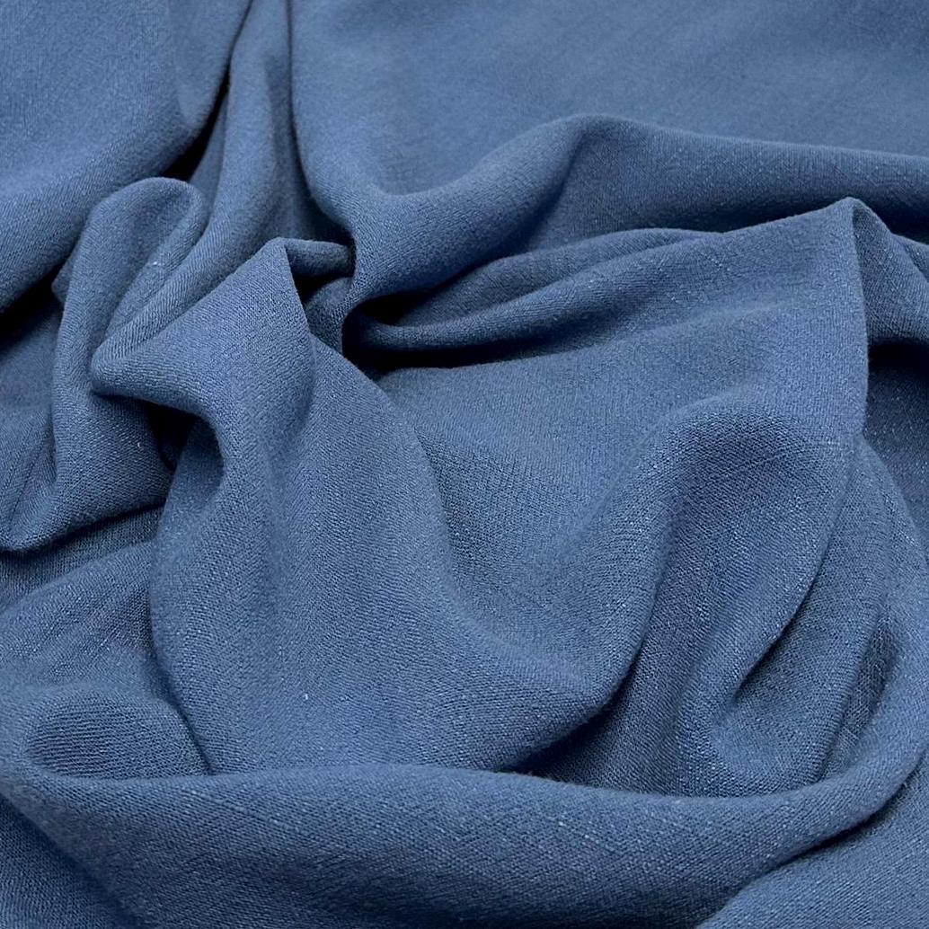 Rayon Linen Blend Soft Woven Fabric By The Yard 240 GSM Blues #3