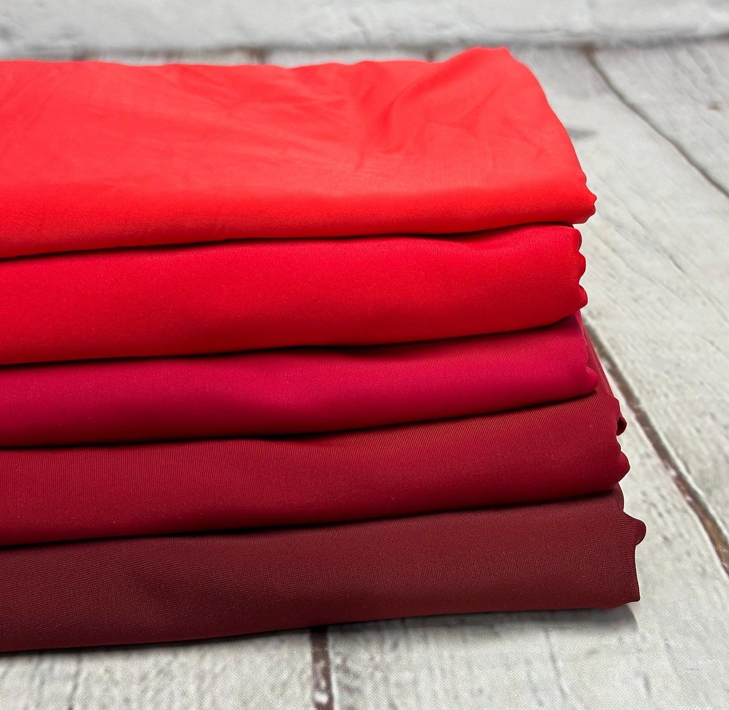 Nylon Spandex Tricot Solid Swimwear Activewear Fabric  By The Yard  Red Hues