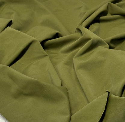 Nylon Spandex Tricot Solid Swimwear Activewear Fabric  By The Yard  Olive Color Hue