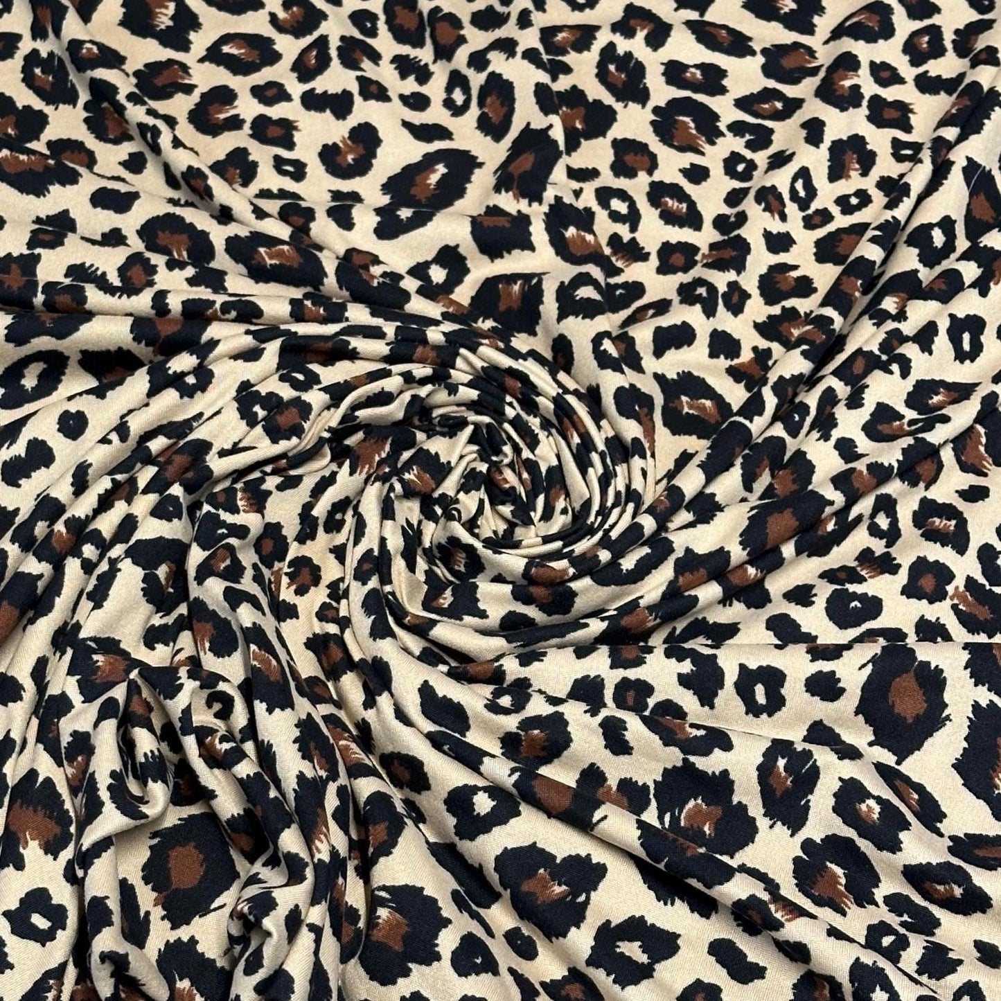 DBP Double Brushed Poly Spandex DTY Print Cheetah Animal Loepard  Print By The Yard