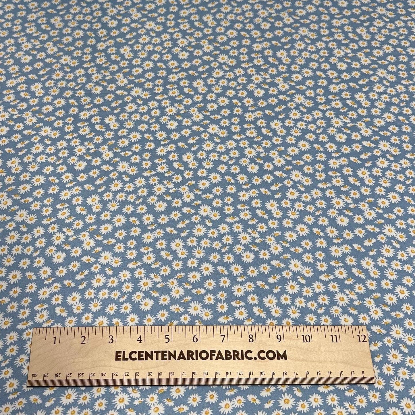 DBP Double Brushed Poly Spandex Print Ditsy Flower Vintage Mini Floral Print By The Yard Denim