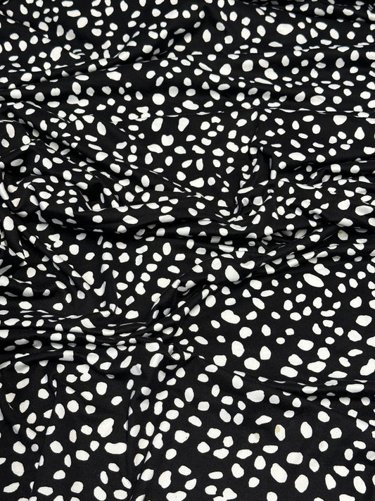 DBP Double Brushed Poly Spandex Print Assorted Dot Polka Dot Print By The Yard